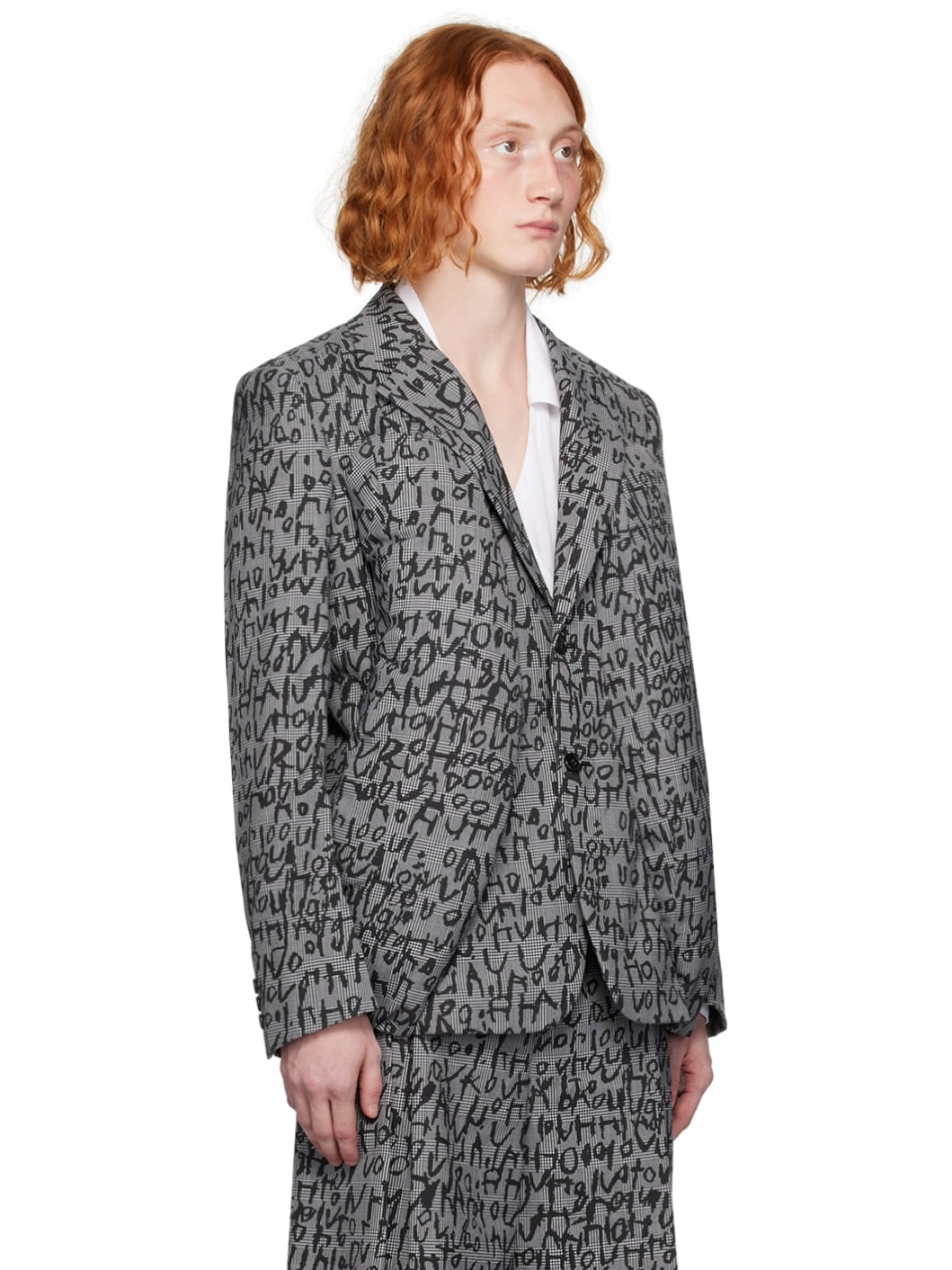 Gray Glen Check Blazer - 2