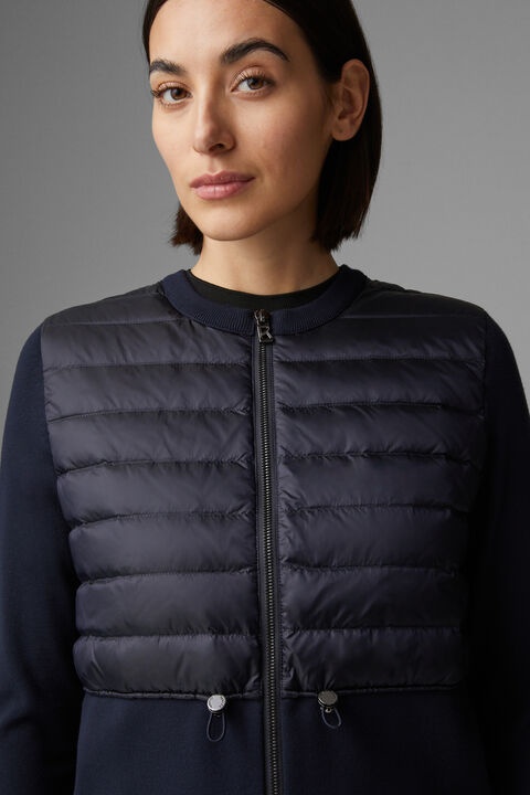 Anja Hybrid knit jacket in Navy blue - 5