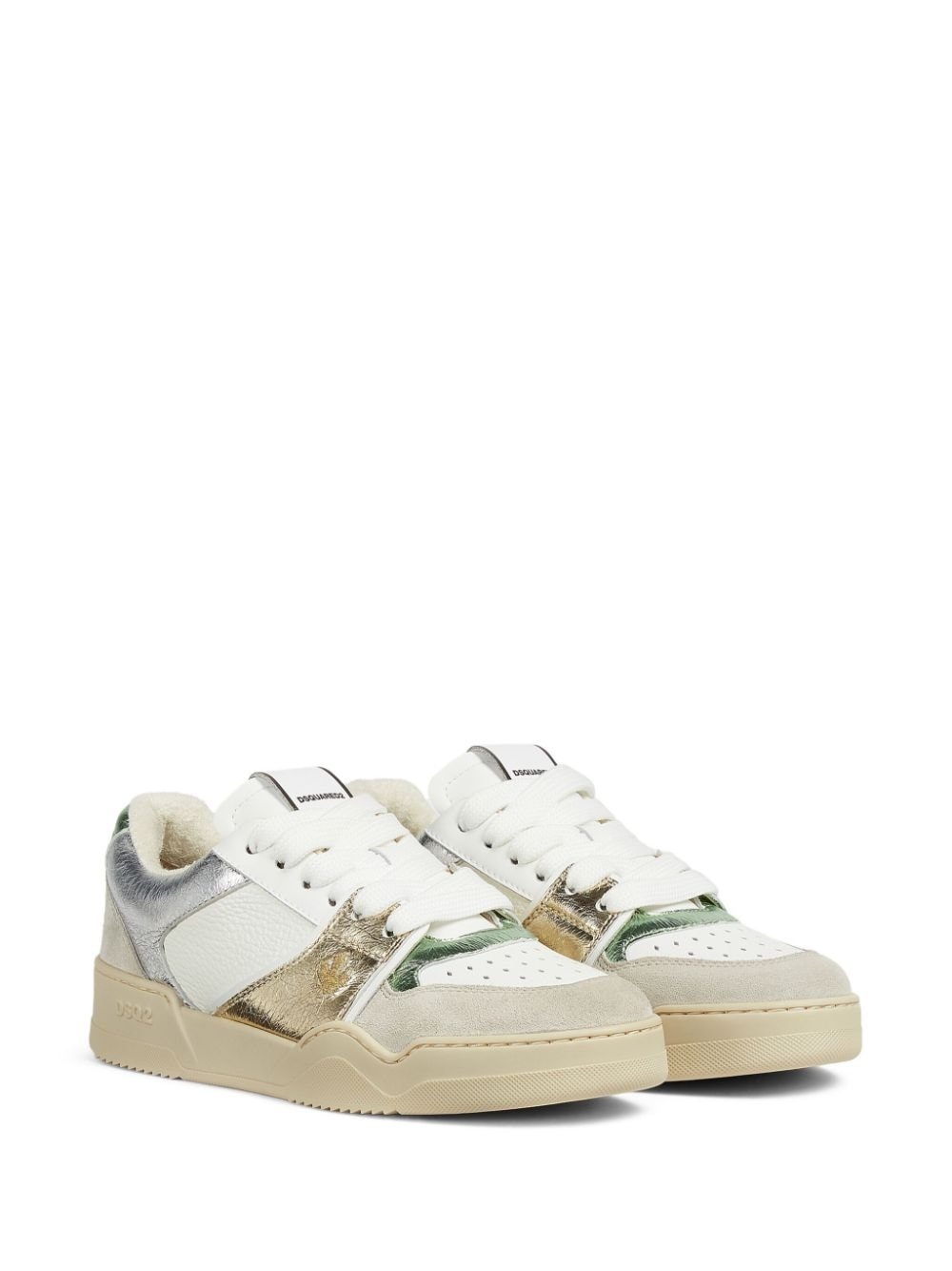 Spiker leather sneakers - 2