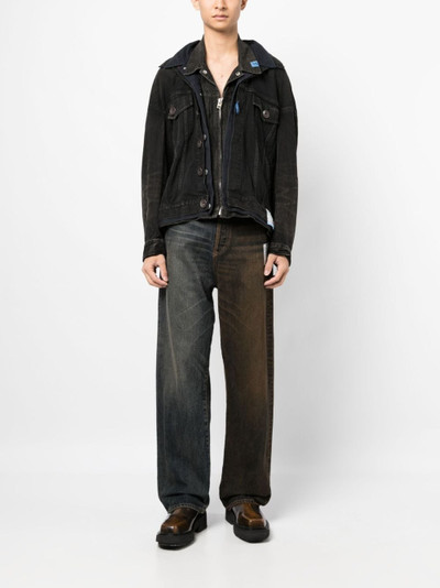 Maison MIHARAYASUHIRO W-Combined straight-leg jeans outlook