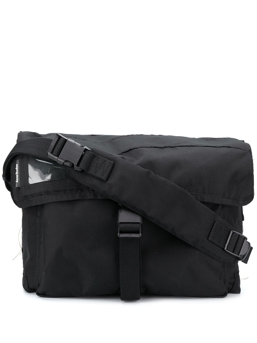 raw edged messenger bag - 1