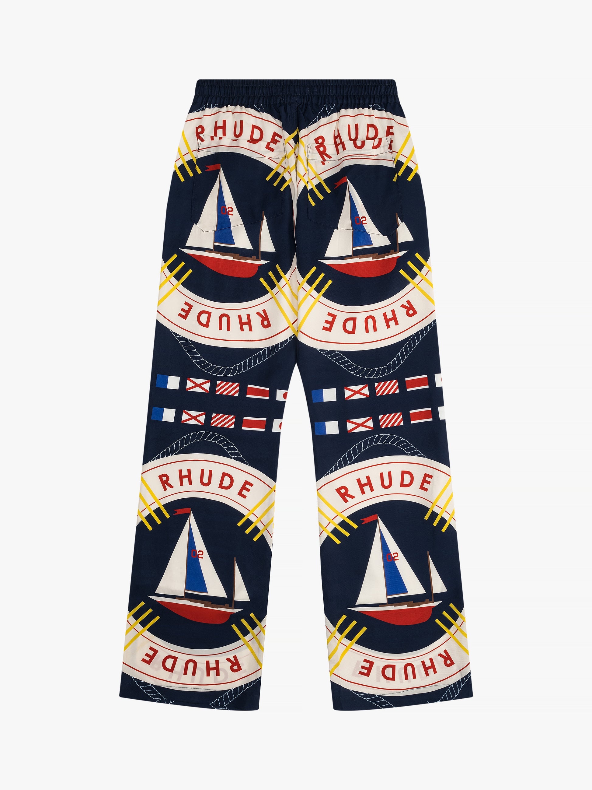 RHUDE FLAG SAIL SILK PANT - 2