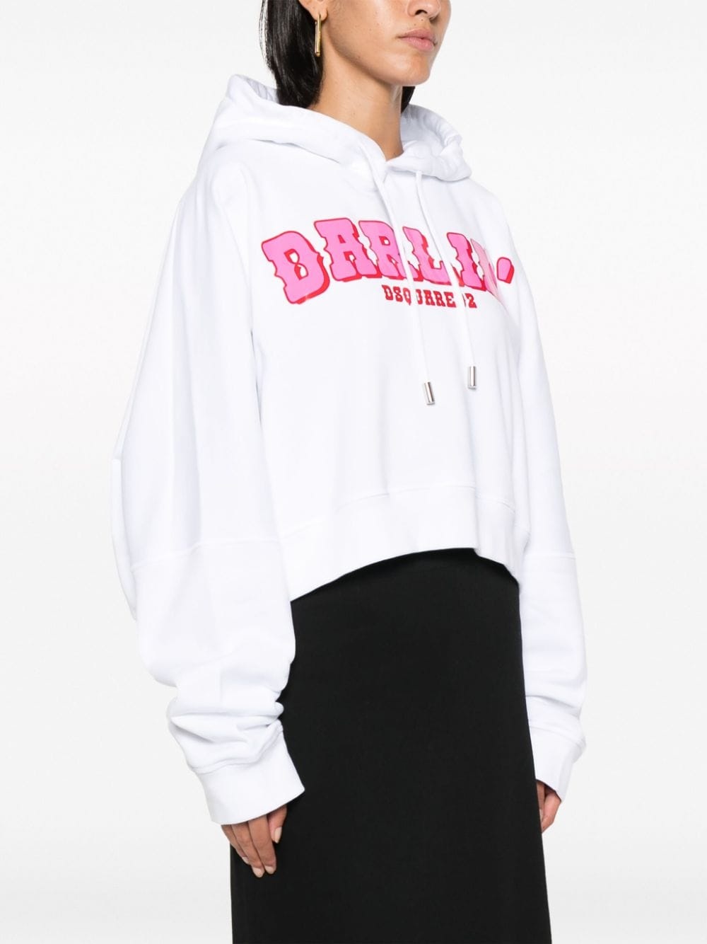 Darlin' logo-print cotton hodie - 3