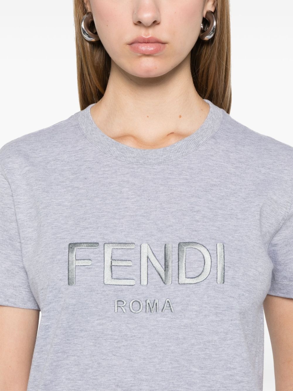 logo-embroidered T-shirt - 5