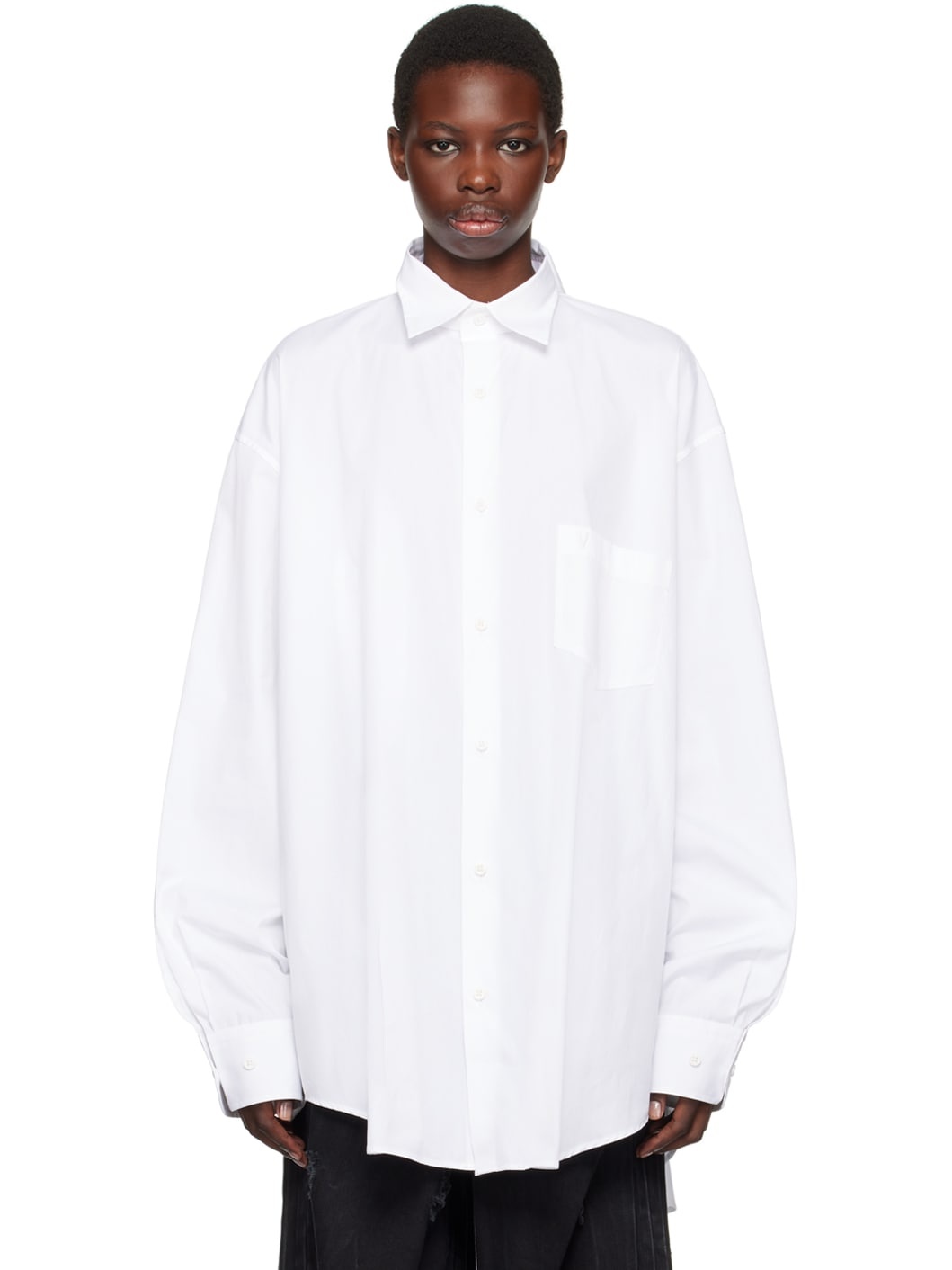 White Front-Back Classic Shirt - 1