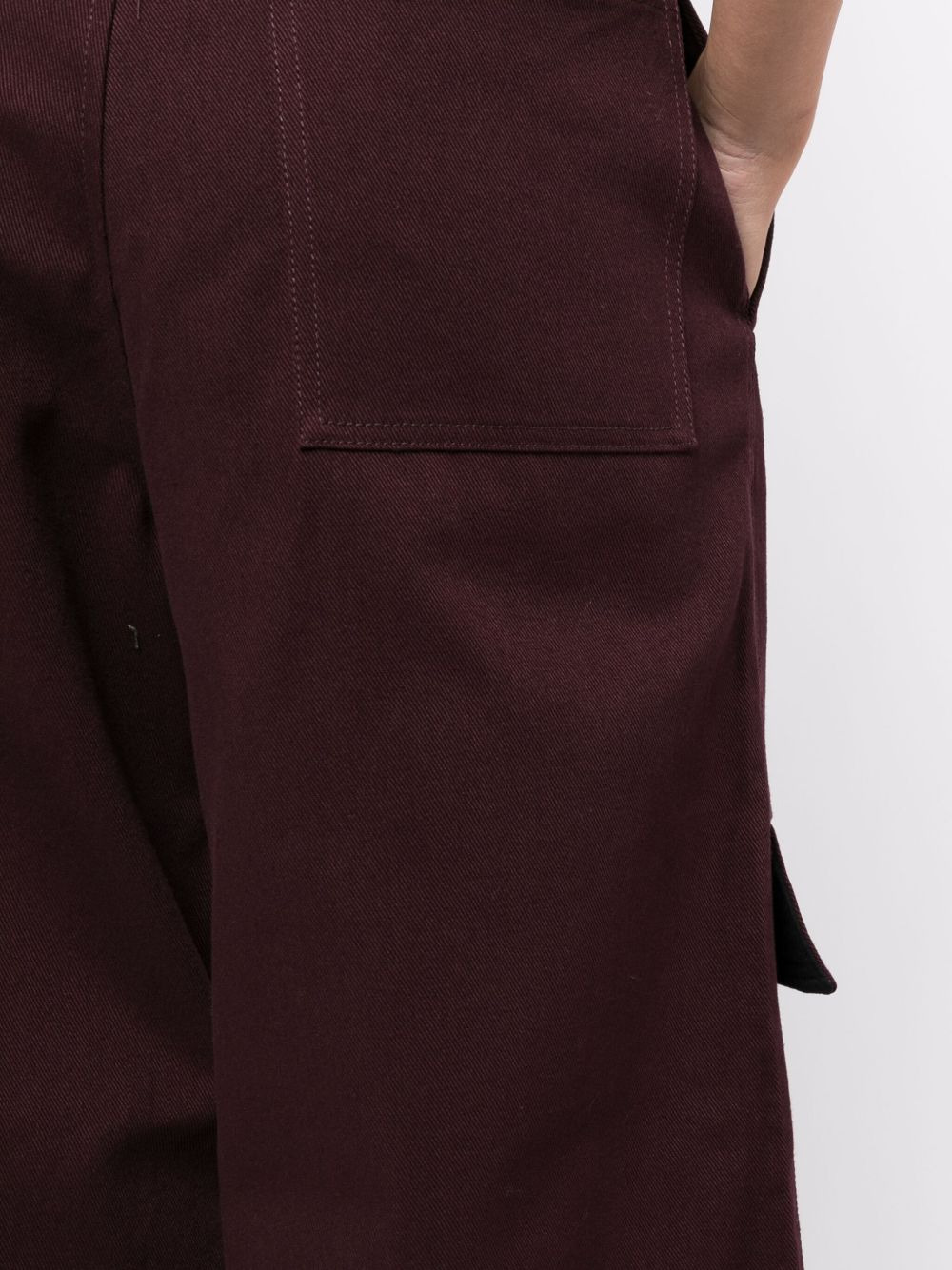 layered-effect wide-leg trousers - 5