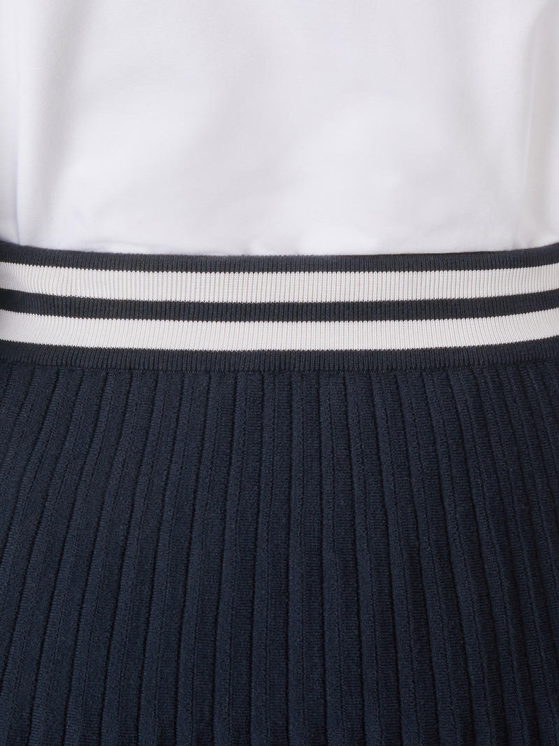 PLISSE MERINO WOOL SILK SKIRT 6