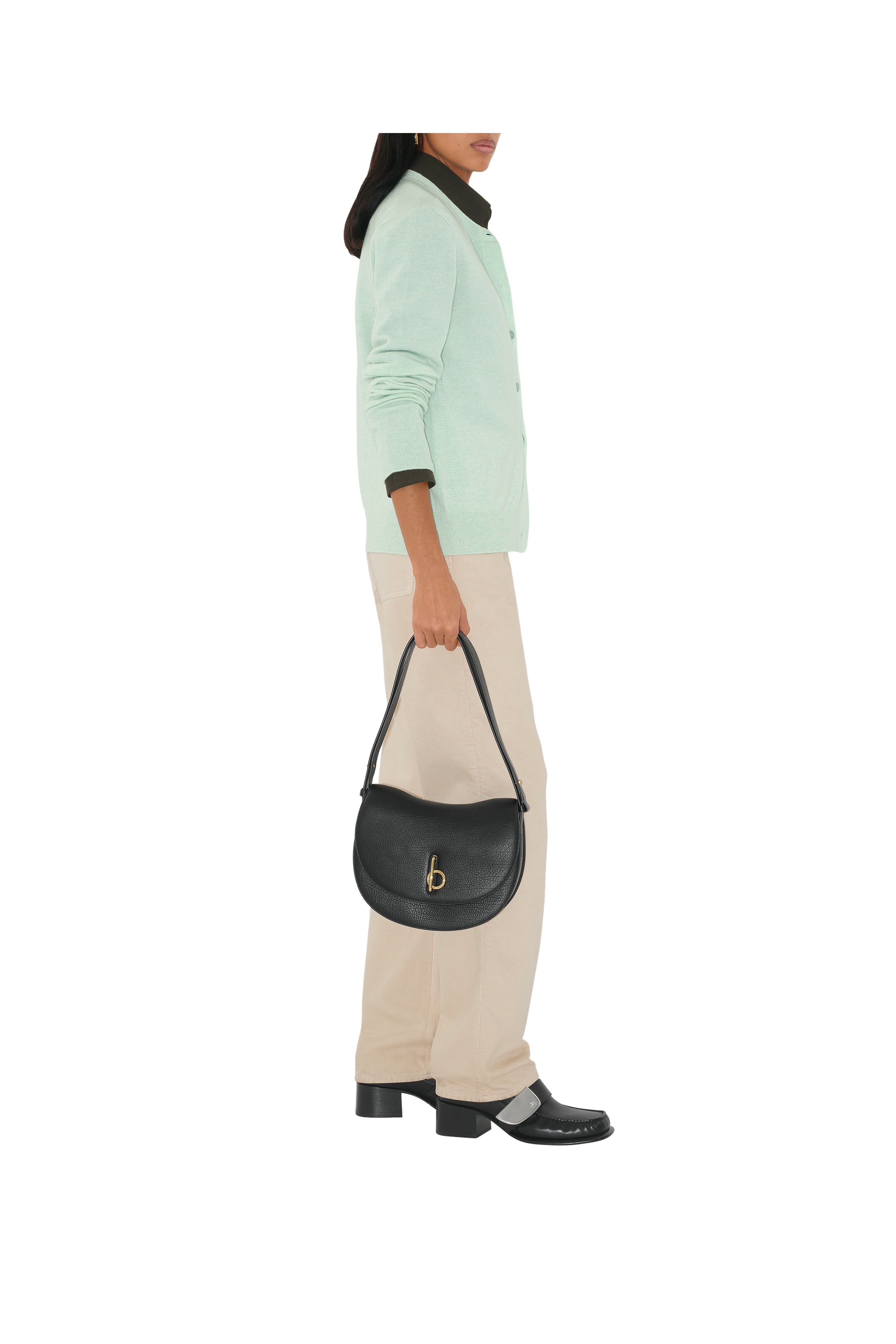 burberry Cashmere Blend Cardigan in Pale Mint at Nordstrom - 3