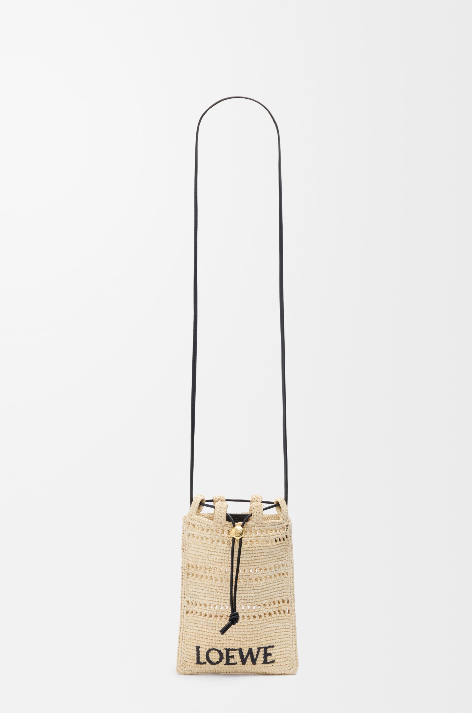Drawstring pocket in raffia - 5
