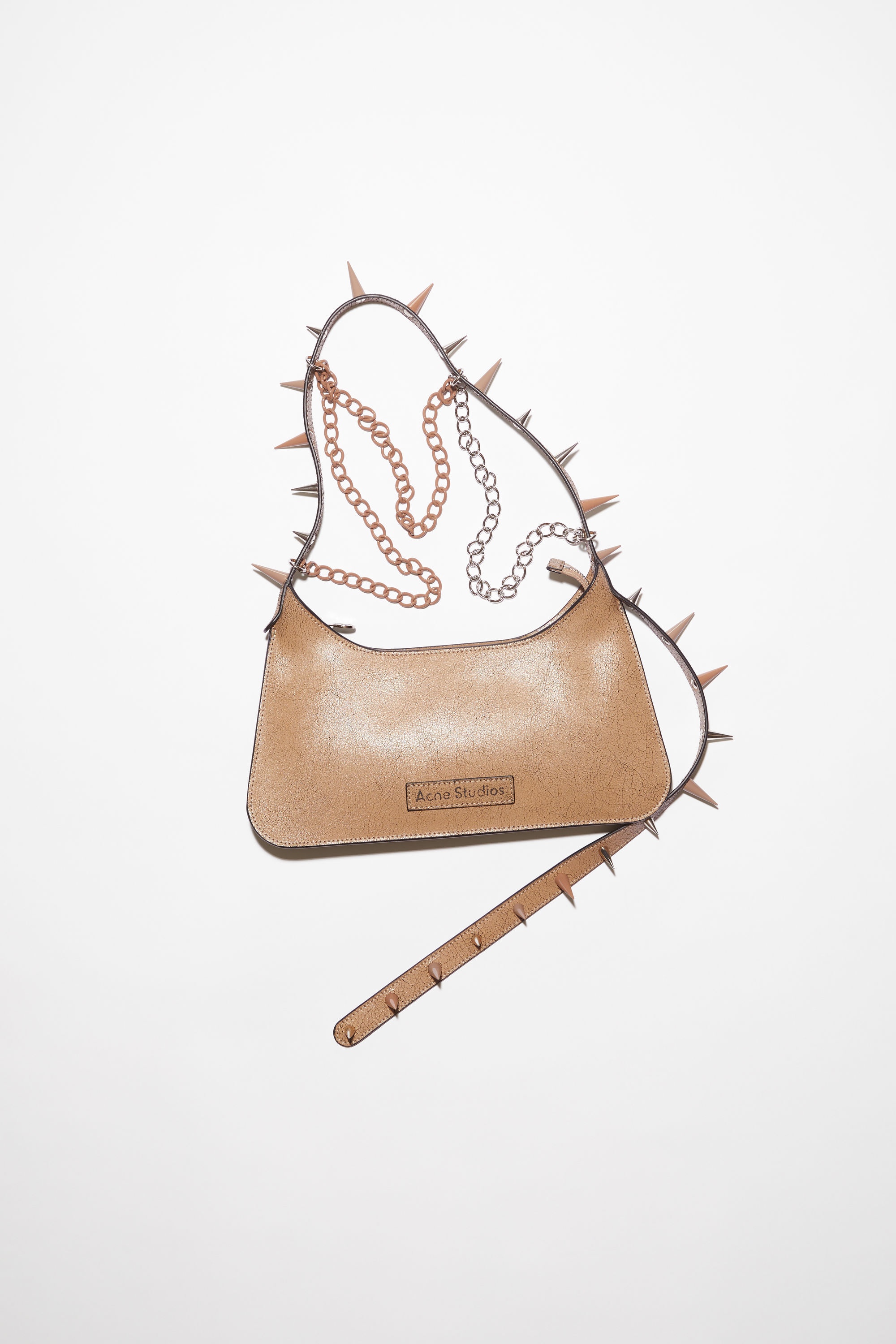 Platt spike mini shoulder bag - Dark beige - 1