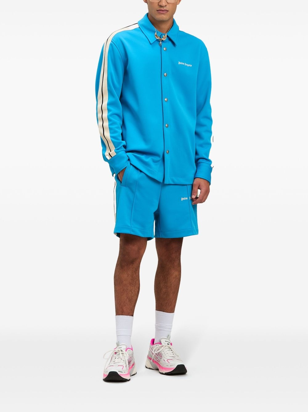logo-print track shorts - 2