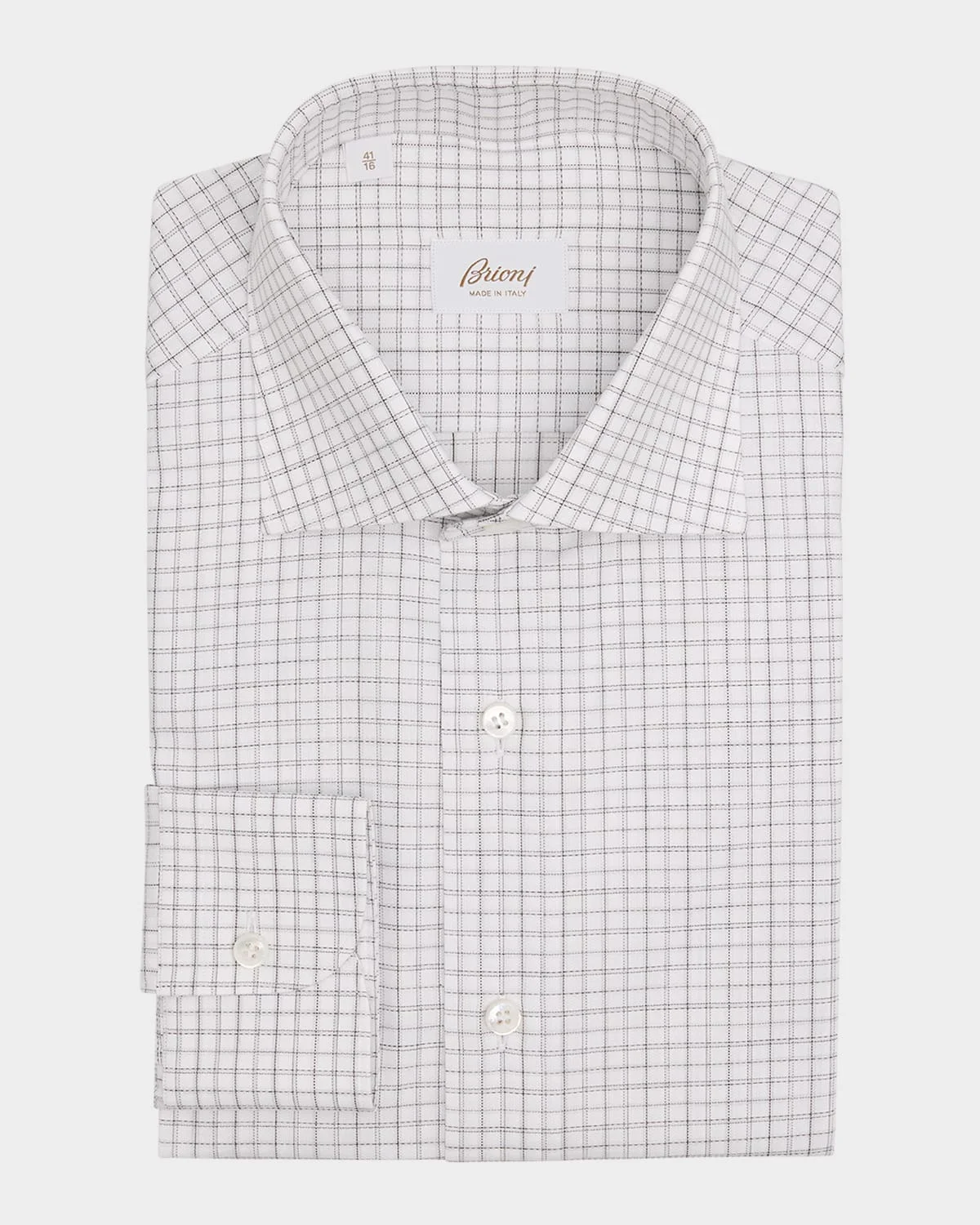 Men's Cotton Grid Check Classic-Fit Dress Shirt - 1