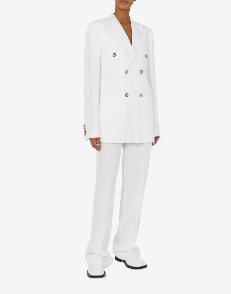 Moschino DOUBLE-BREASTED LINEN JACKET outlook