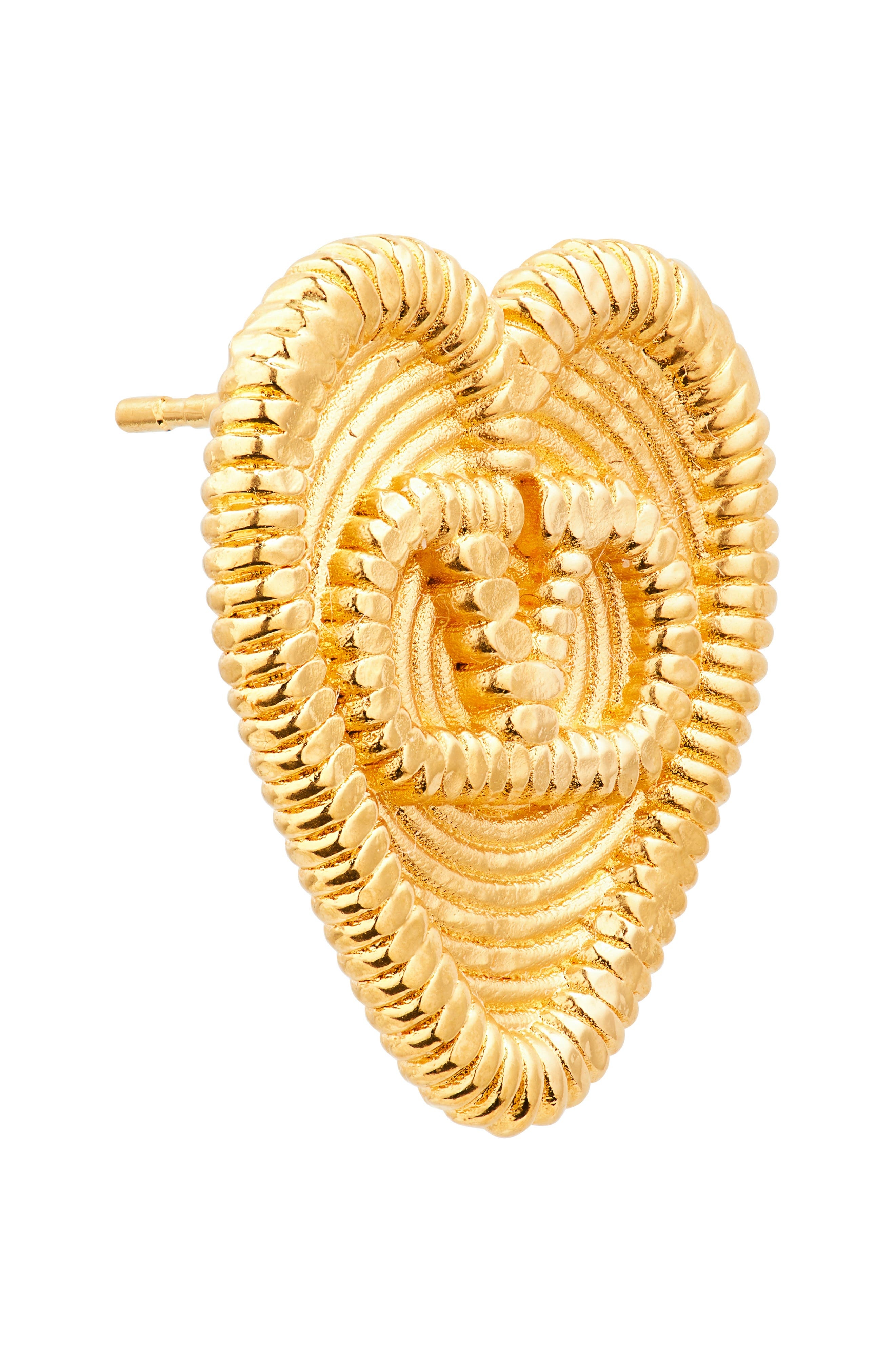 Valentino Garavani Fil Perdu Heart Stud Earrings in Km5 Antique Brass at Nordstrom - 5
