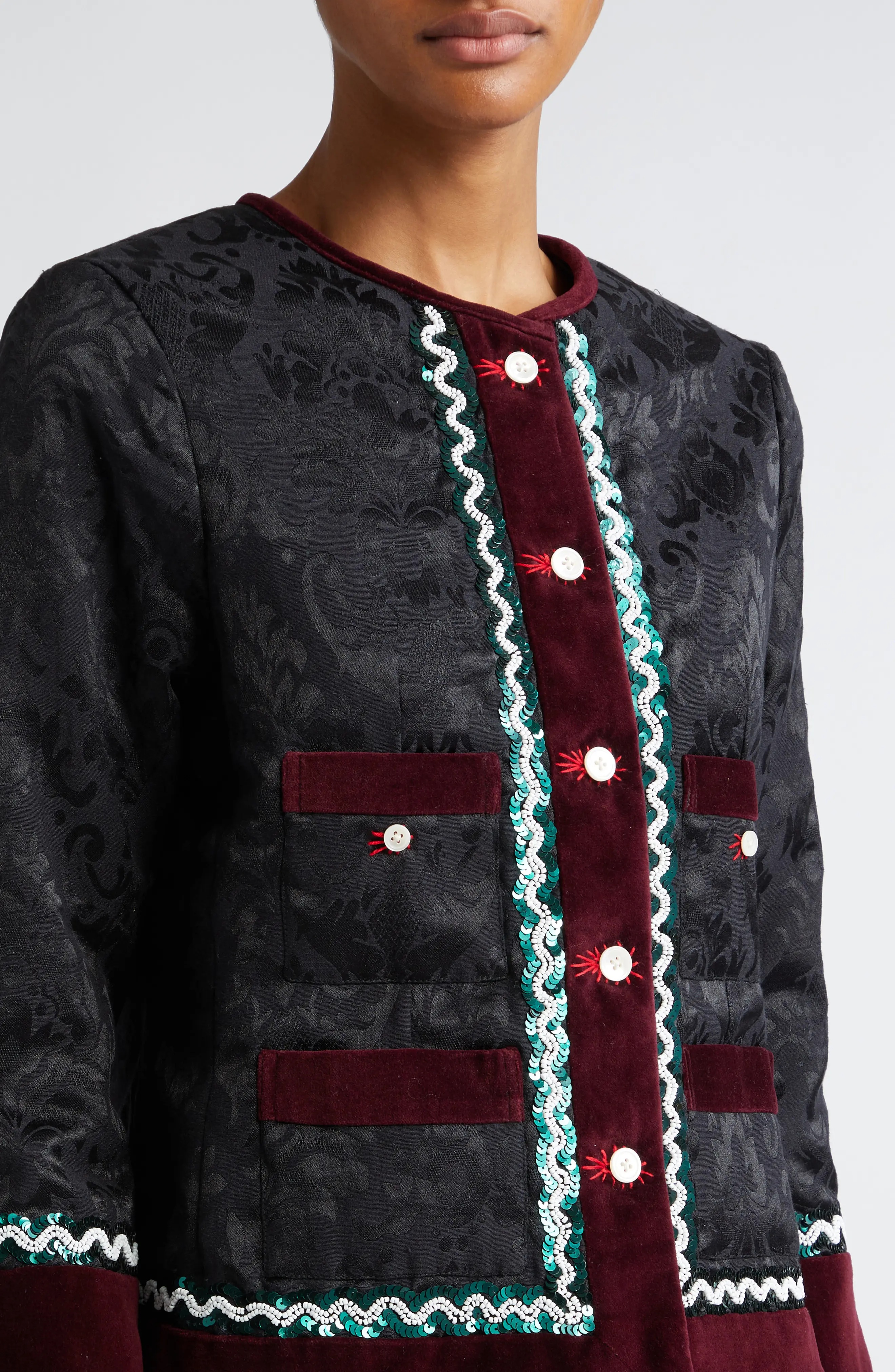 Dusk Brocade Rice Jacket - 4