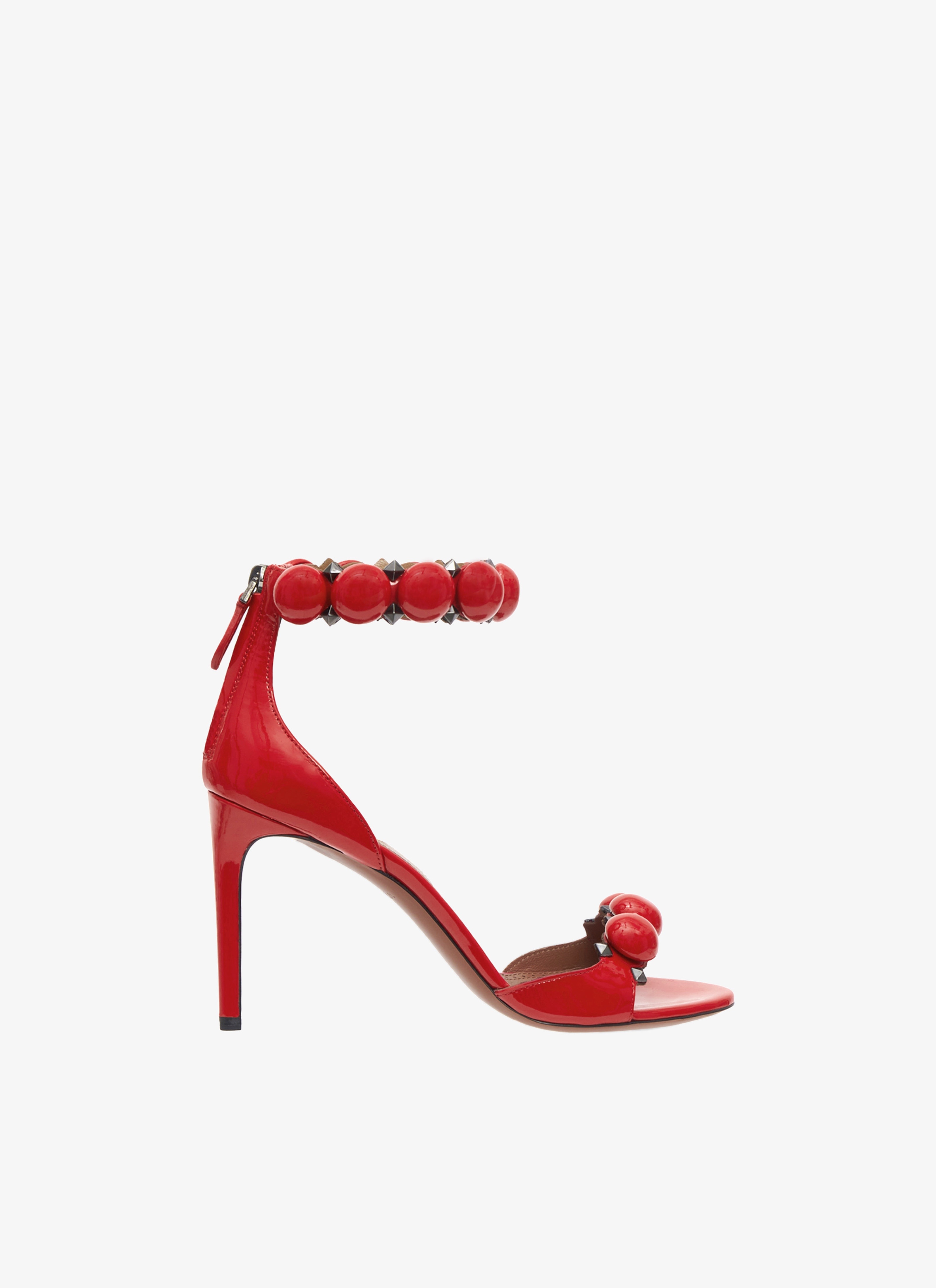 BOMBE SANDALS IN PATENT CALFSKIN - 1