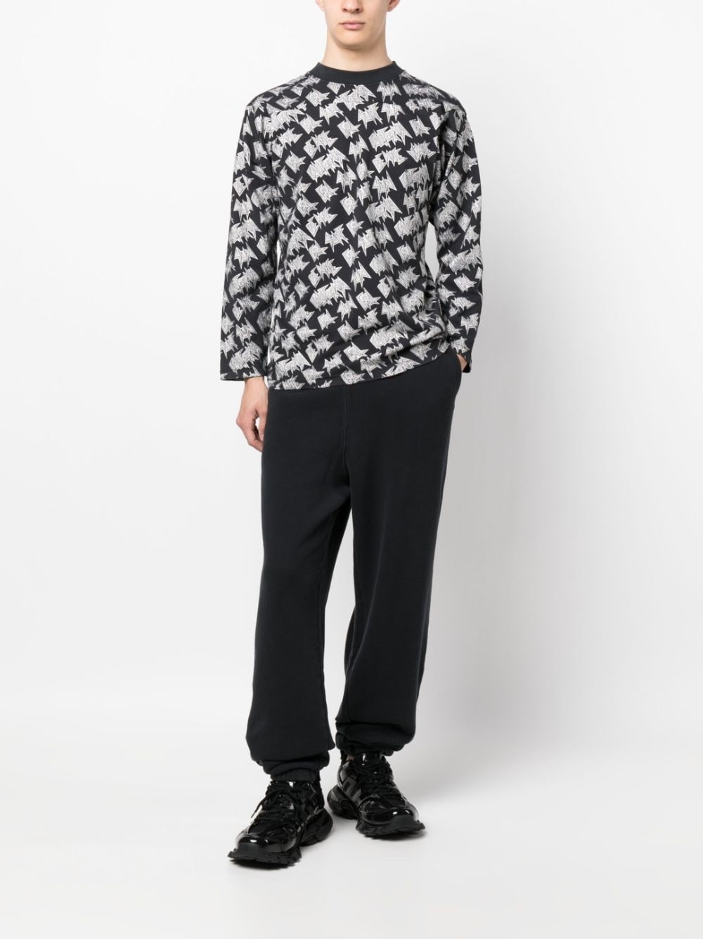 logo-print long-sleeved T-shirt - 2