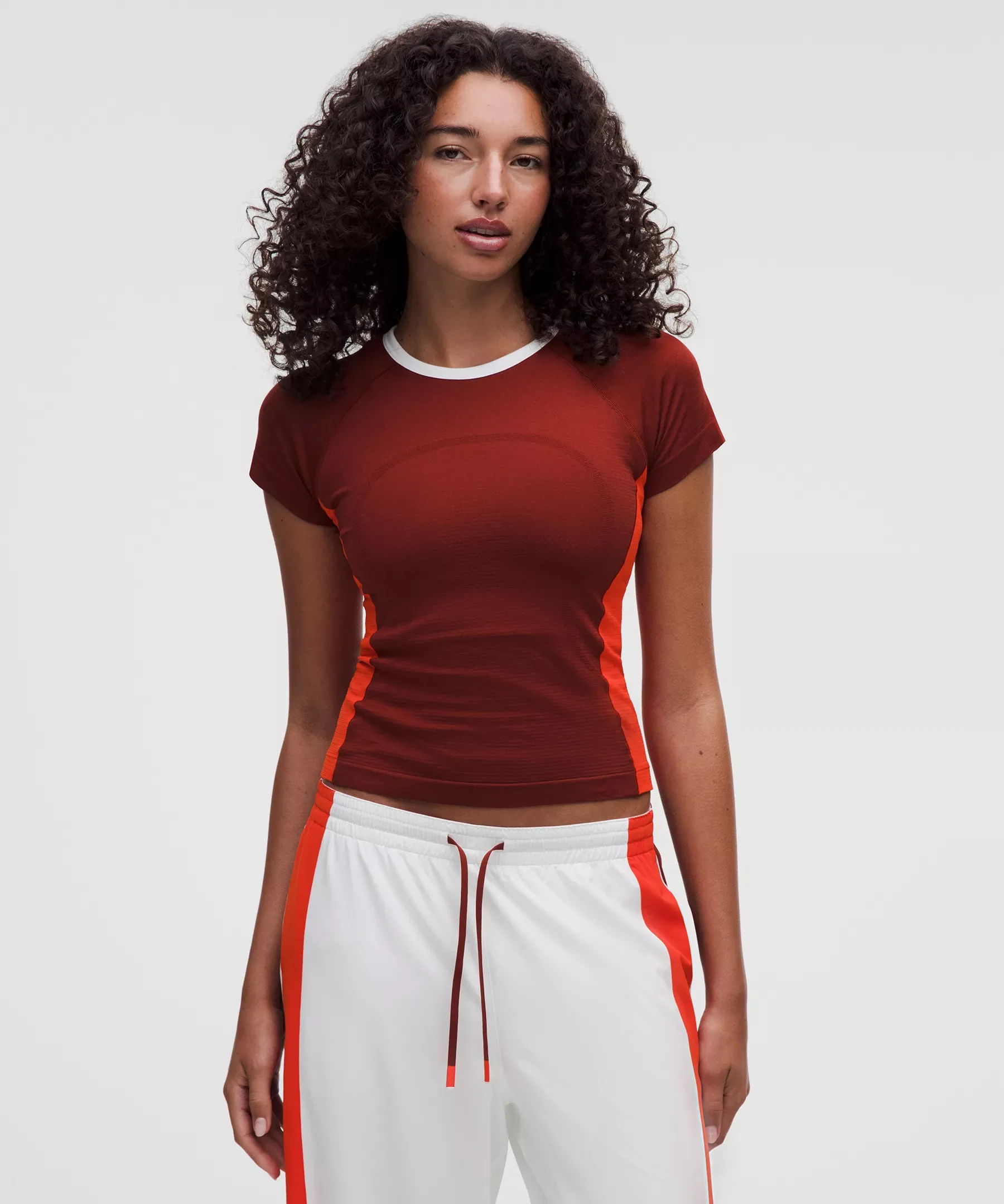 Swiftly Tech Short-Sleeve Shirt 2.0 Waist Length *Colourblock - 1