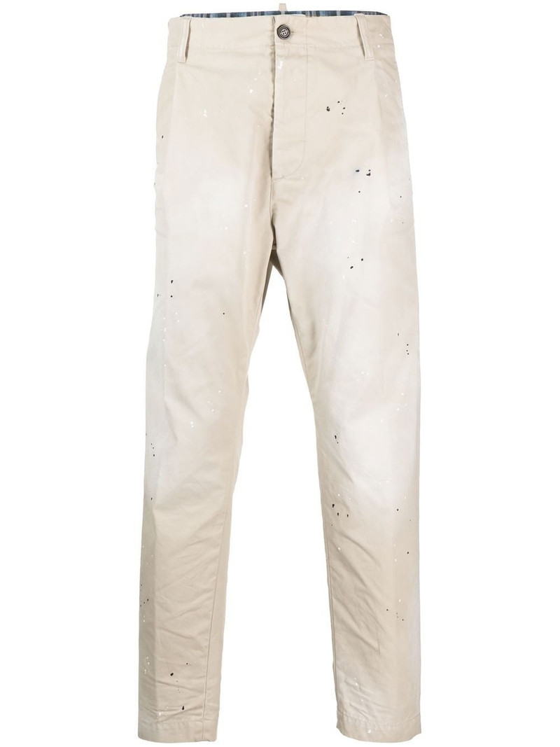 logo-print straight-leg trousers 1