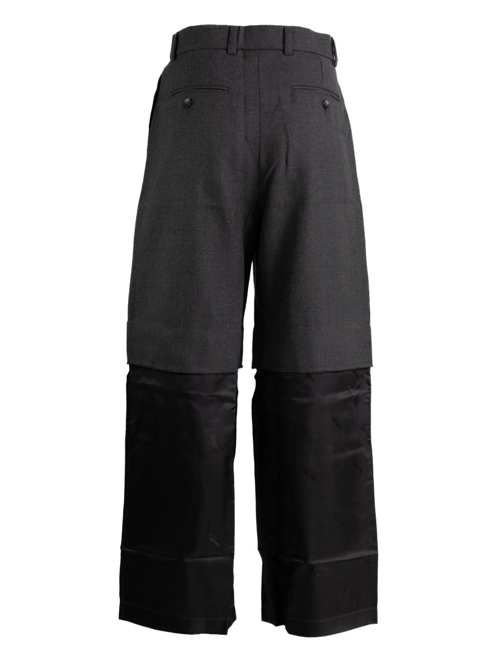pleated-front panelled trousers - 2