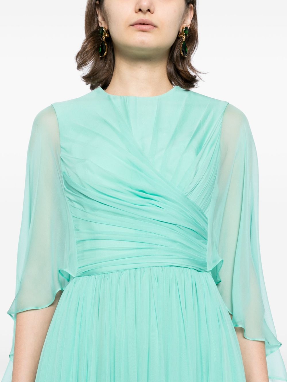 flared chiffon gown - 5
