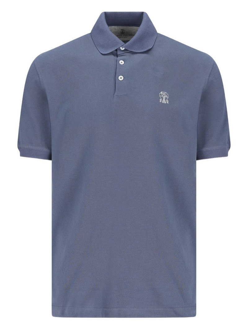 embroidered-logo polo shirt 1