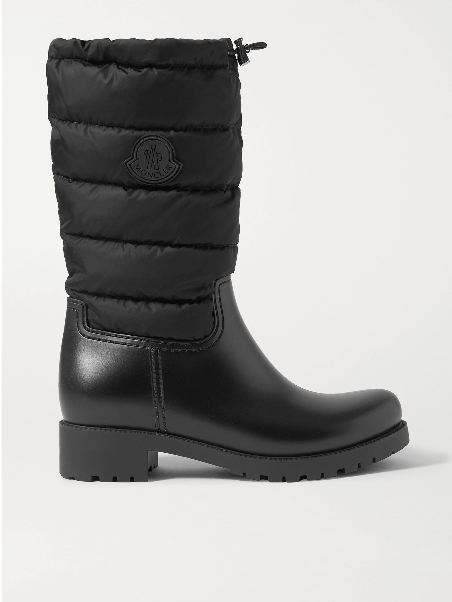 Ginette quilted nylon and rubber rain boots Black - 1