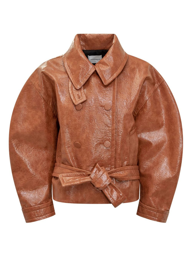 balloon-sleeve double-breasted jacket 1