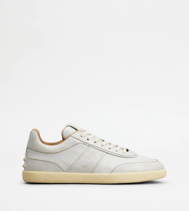 TOD'S TABS SNEAKERS IN LEATHER - WHITE 1