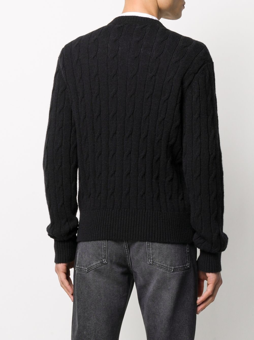 cable stitch crewneck jumper - 4