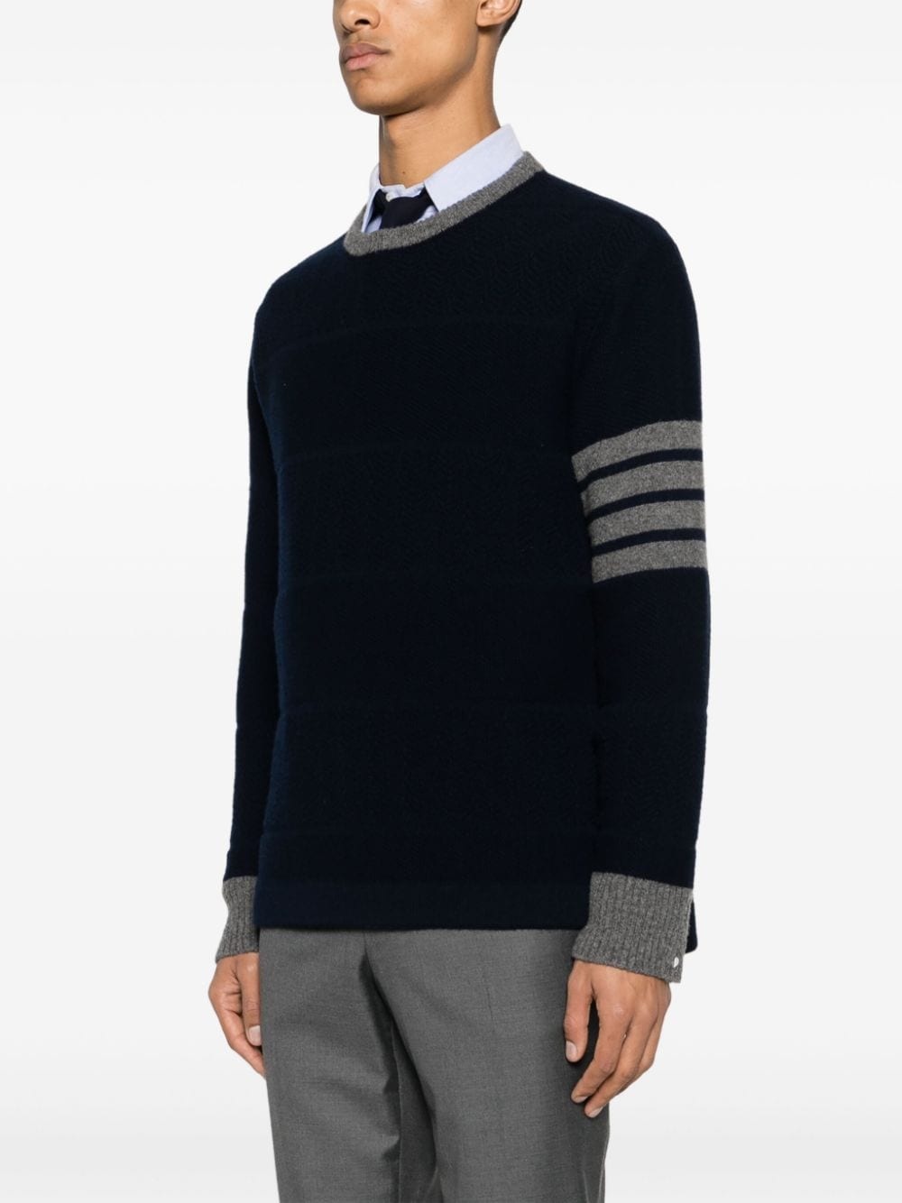 4-Bar stripe wool jumper - 3
