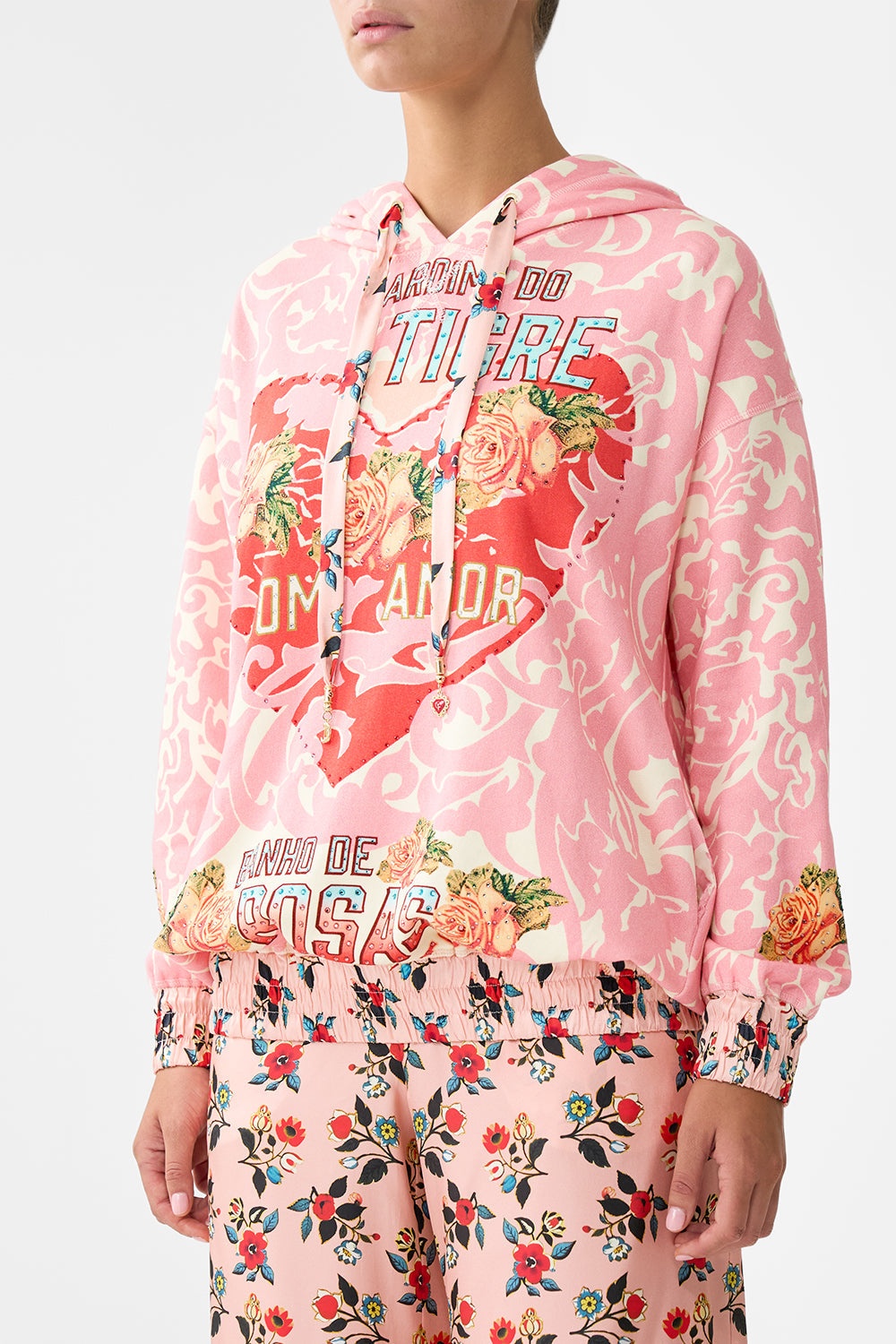 SILK BAND OVERSIZED HOODIE WITH POCKETS - 5