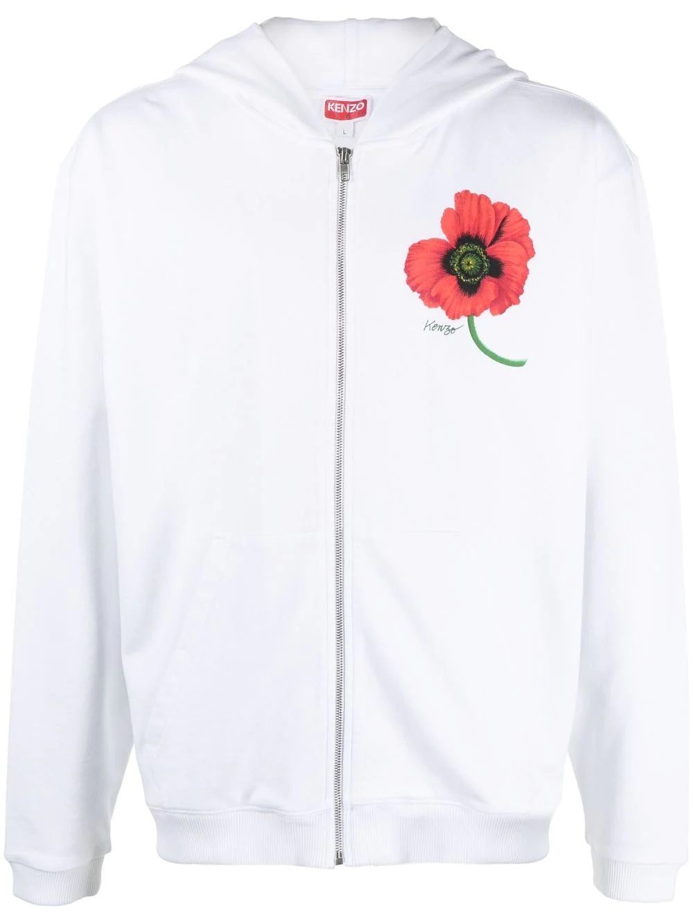 'Kenzo Poppy' graphic-print hoodie - 1