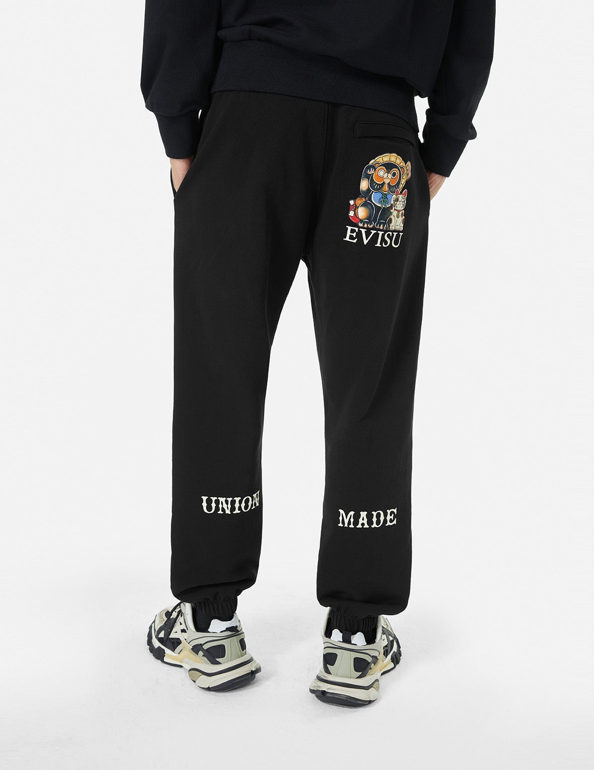 Tanuki Print Straight Fit Sweatpants - 5