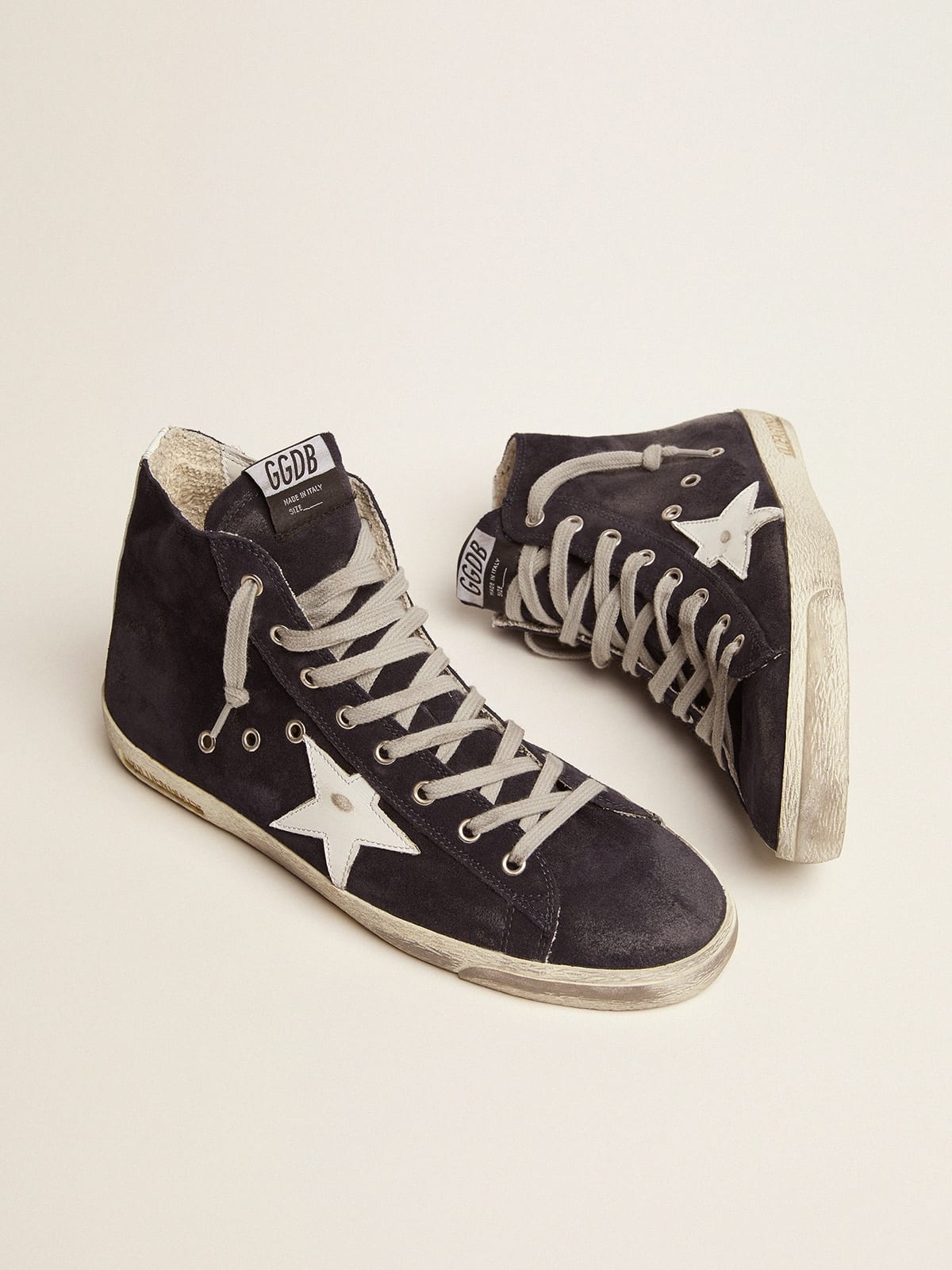 Francy sneakers in leather with leather star and heel tab - 2