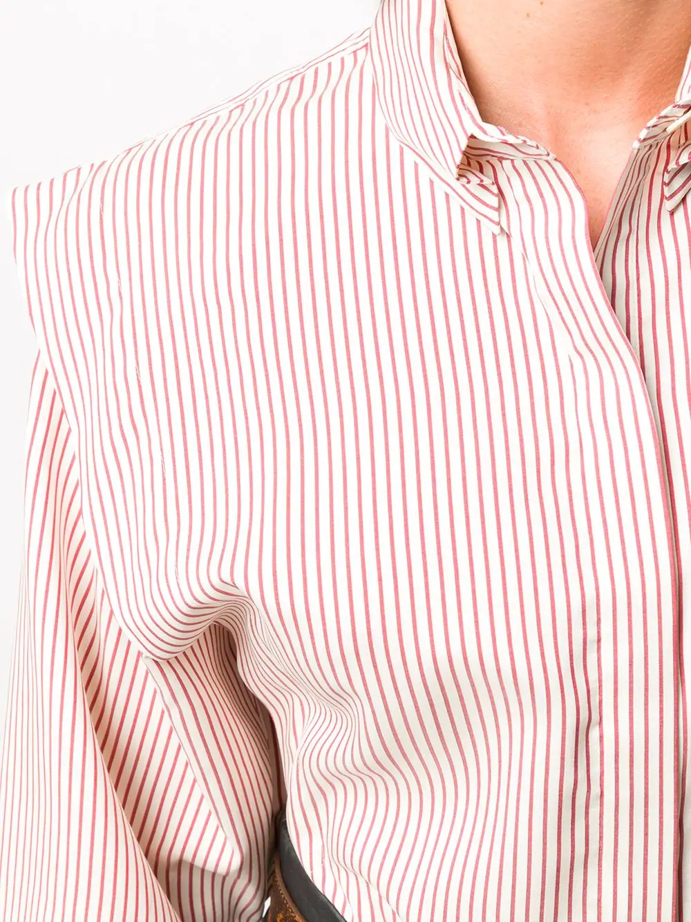 stripe print cotton shirt - 5