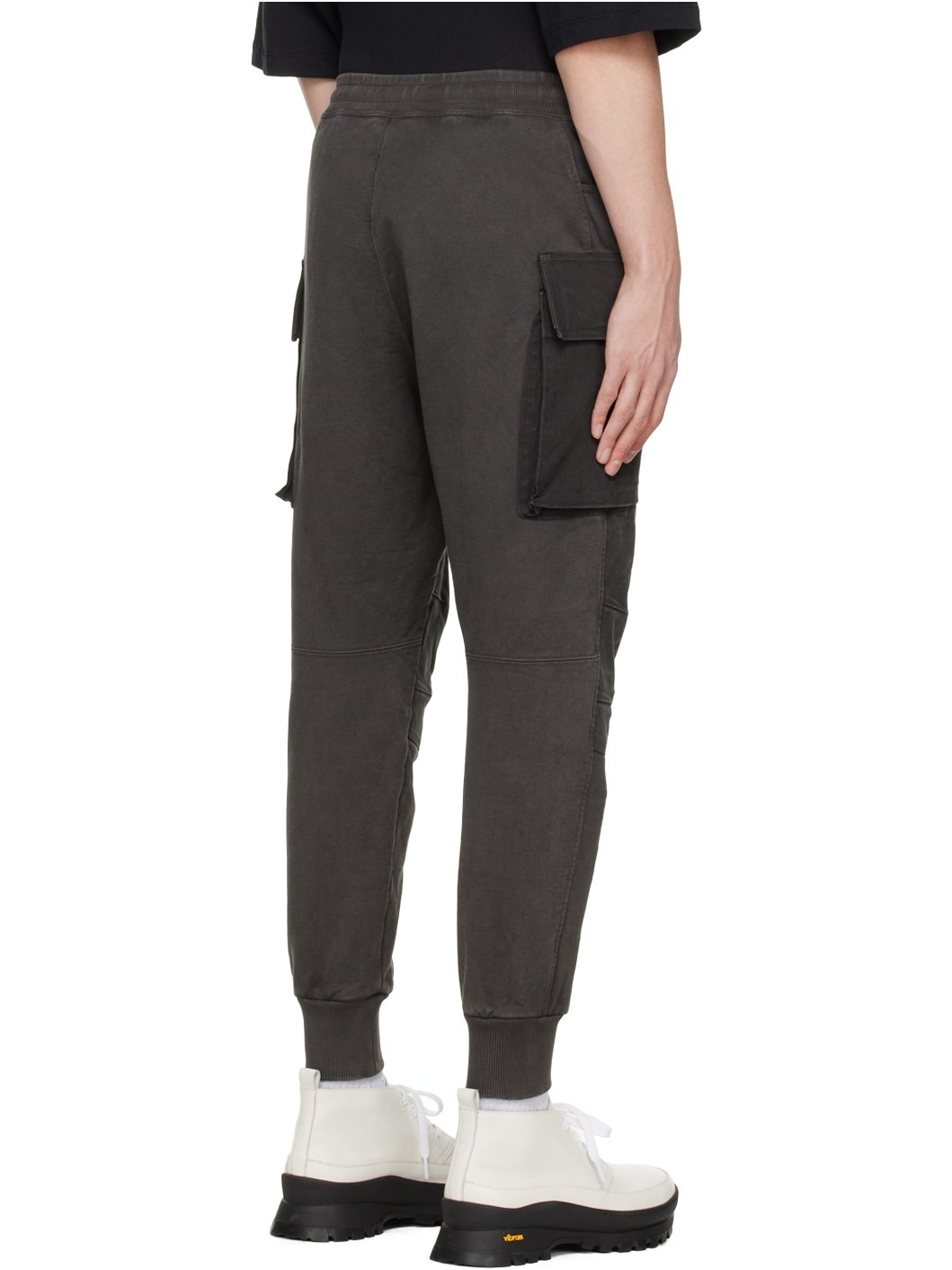 Gray Dyed Cargo Pants - 3
