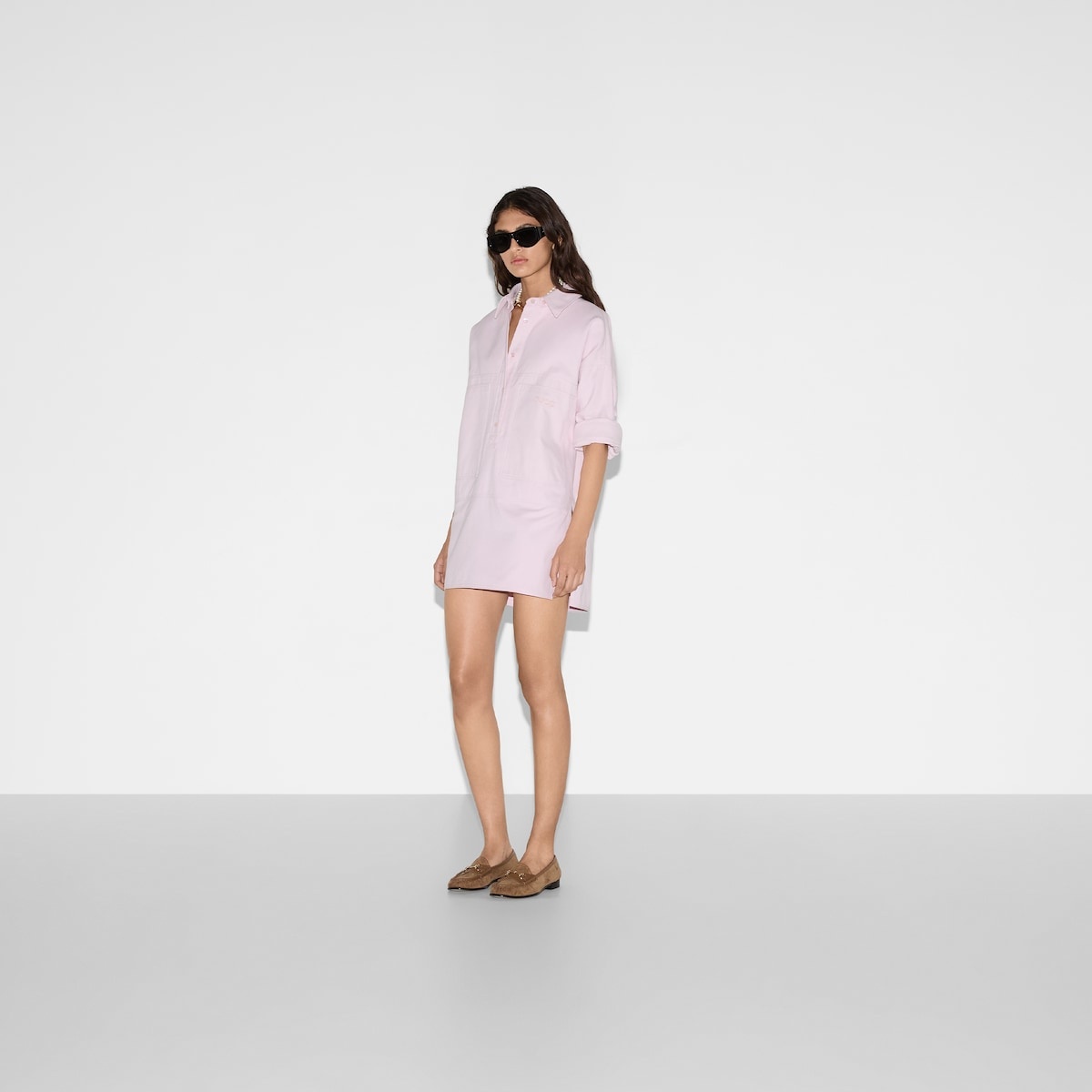 Embroidered cotton canvas shirt - 2