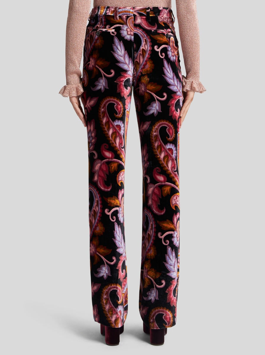 PAISLEY VELVET TROUSERS - 5