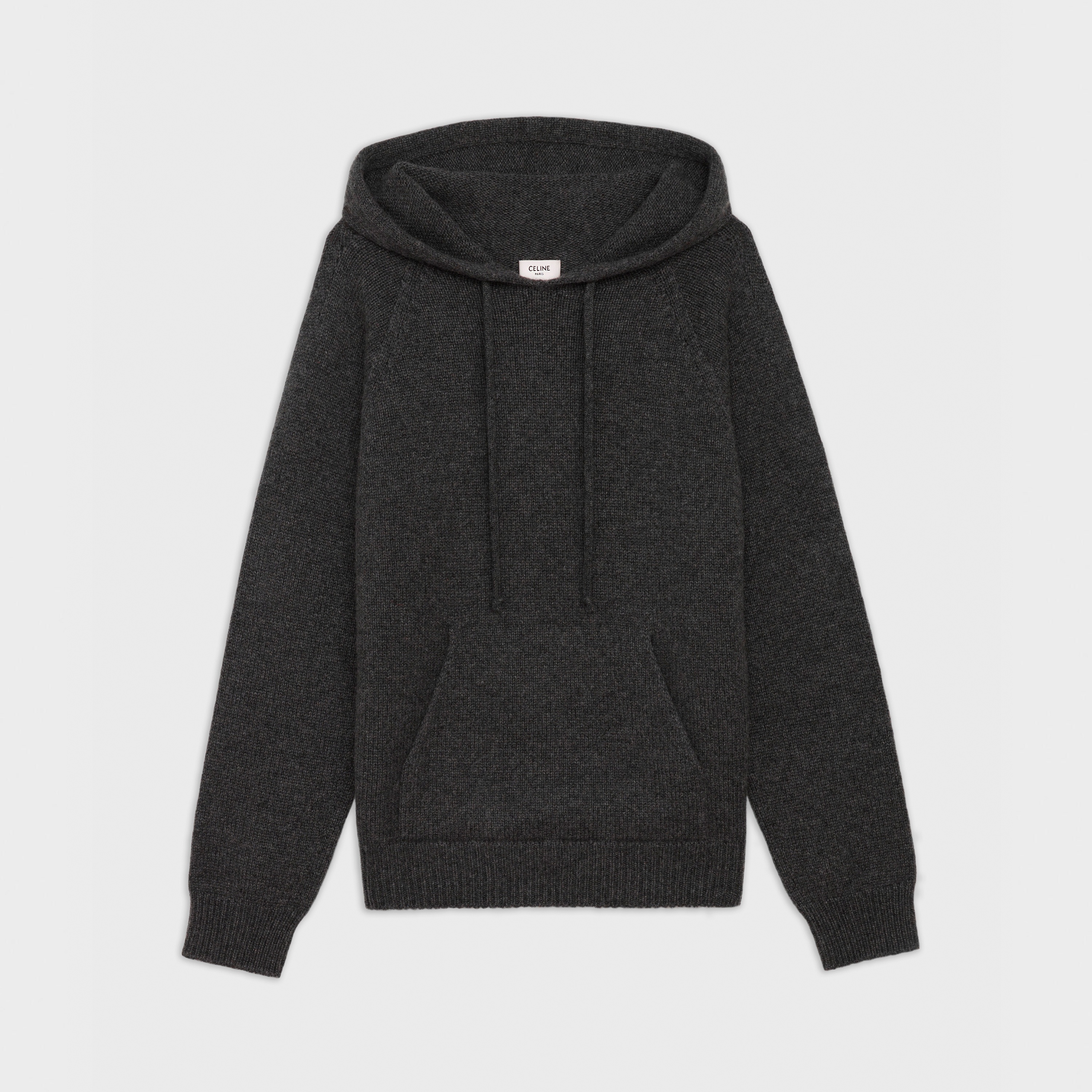 SWEATER WITH HOOD IN ICONIC CASHMERE - 1