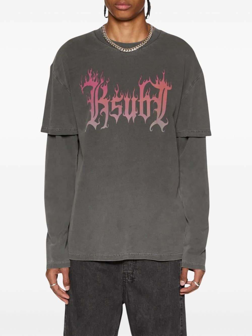 Fuego layered T-shirt - 3