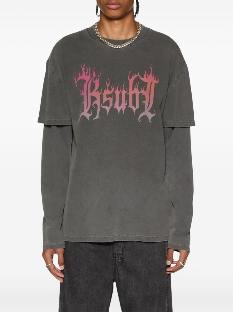 Fuego layered T-shirt 3