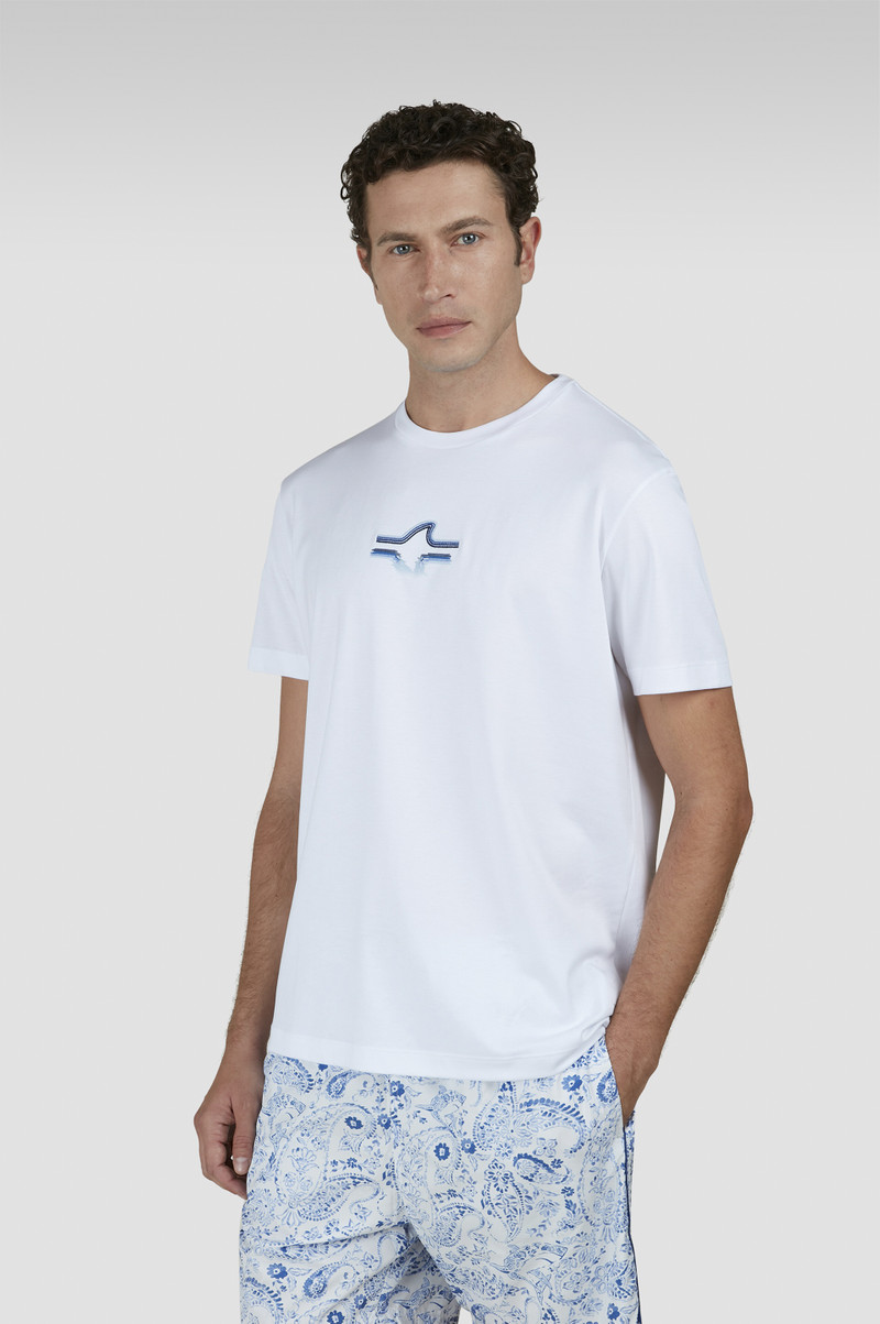 T-SHIRT IN SUPIMA® COTTON JERSEY WITH FIN EMBROIDERY 6