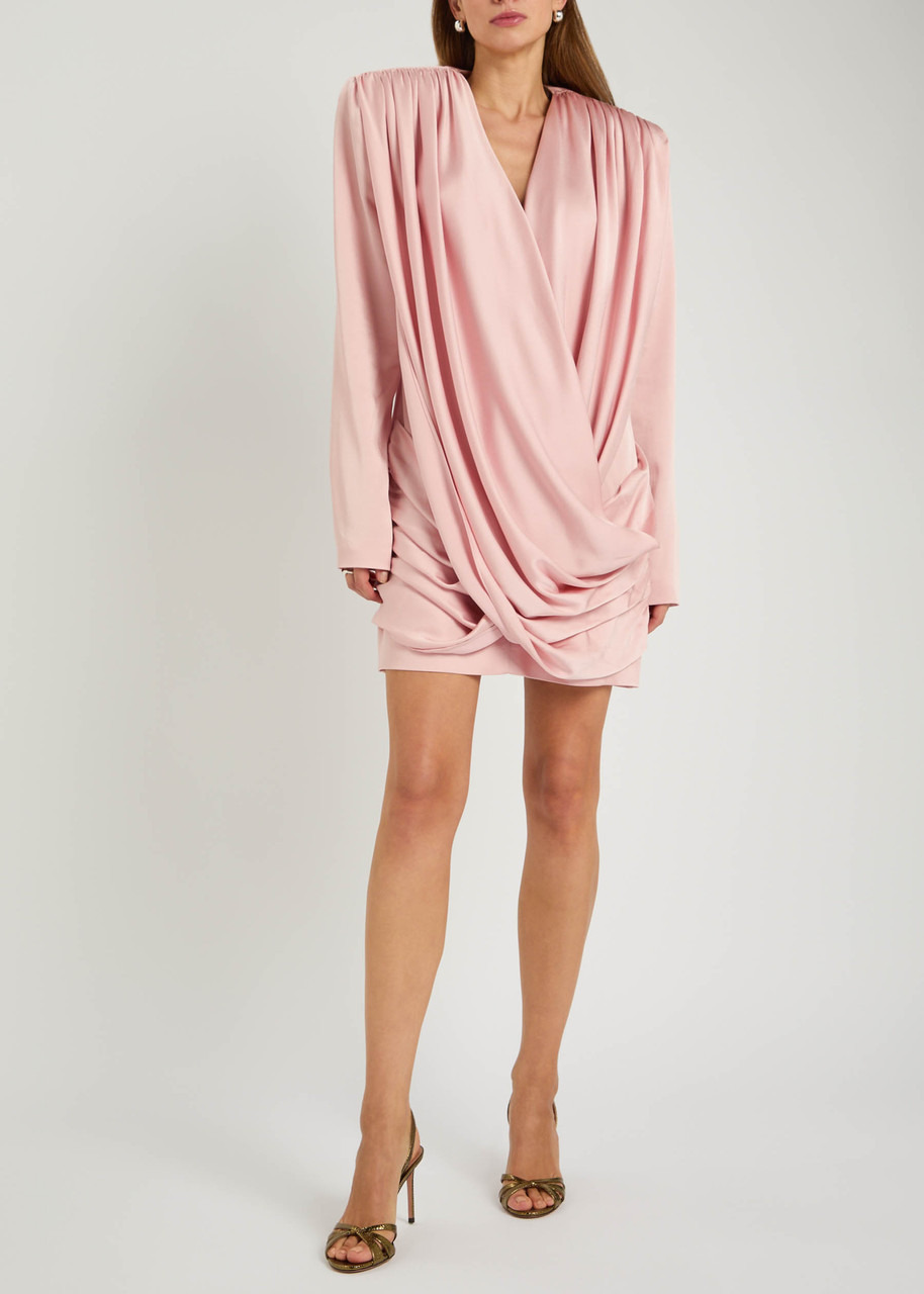 Stella Mccartney Draped Satin-crepe Mini Dress - 4