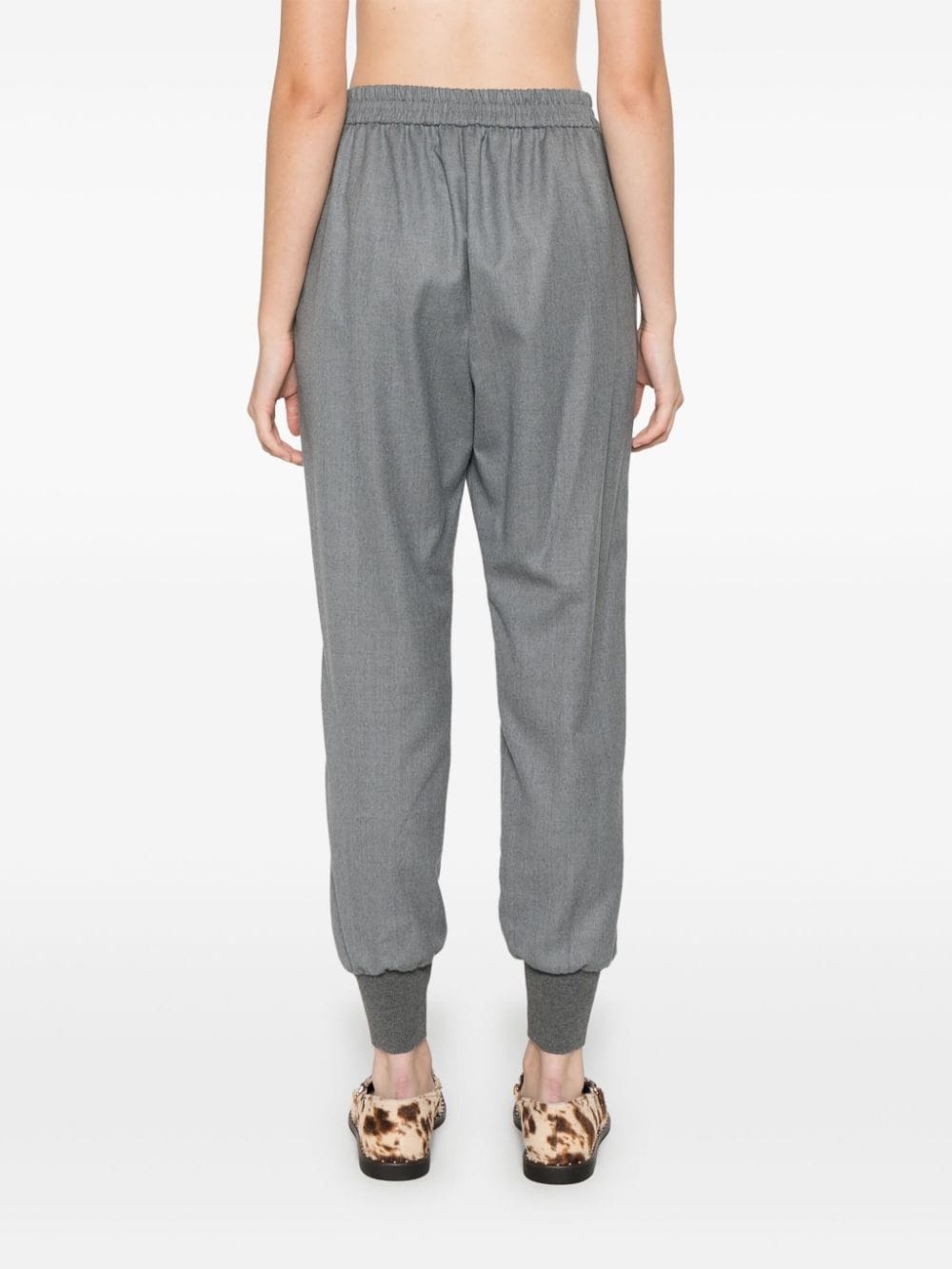 wool tapered trousers - 4