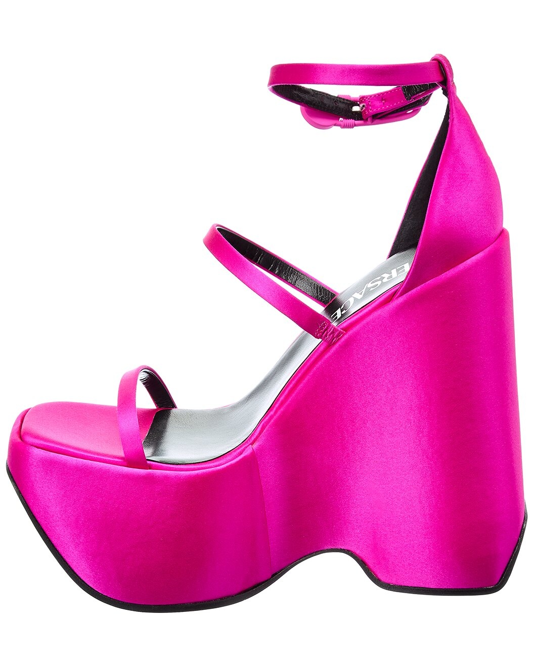 Versace Triplatform Satin Sandal - 2