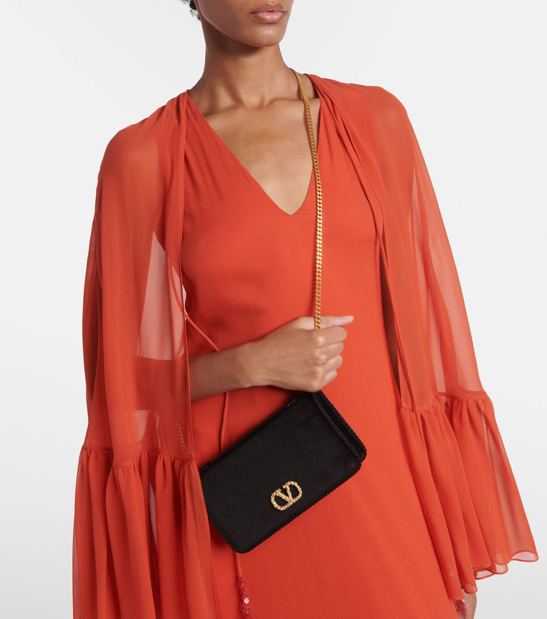 VLogo Mini velvet crossbody bag - 2