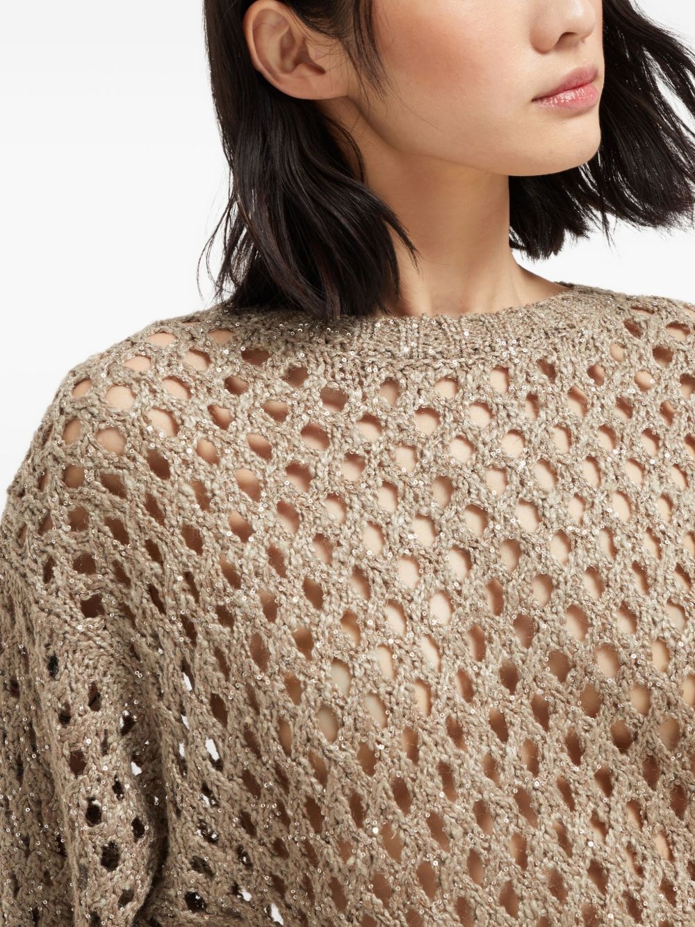 open-knit jumper - 6