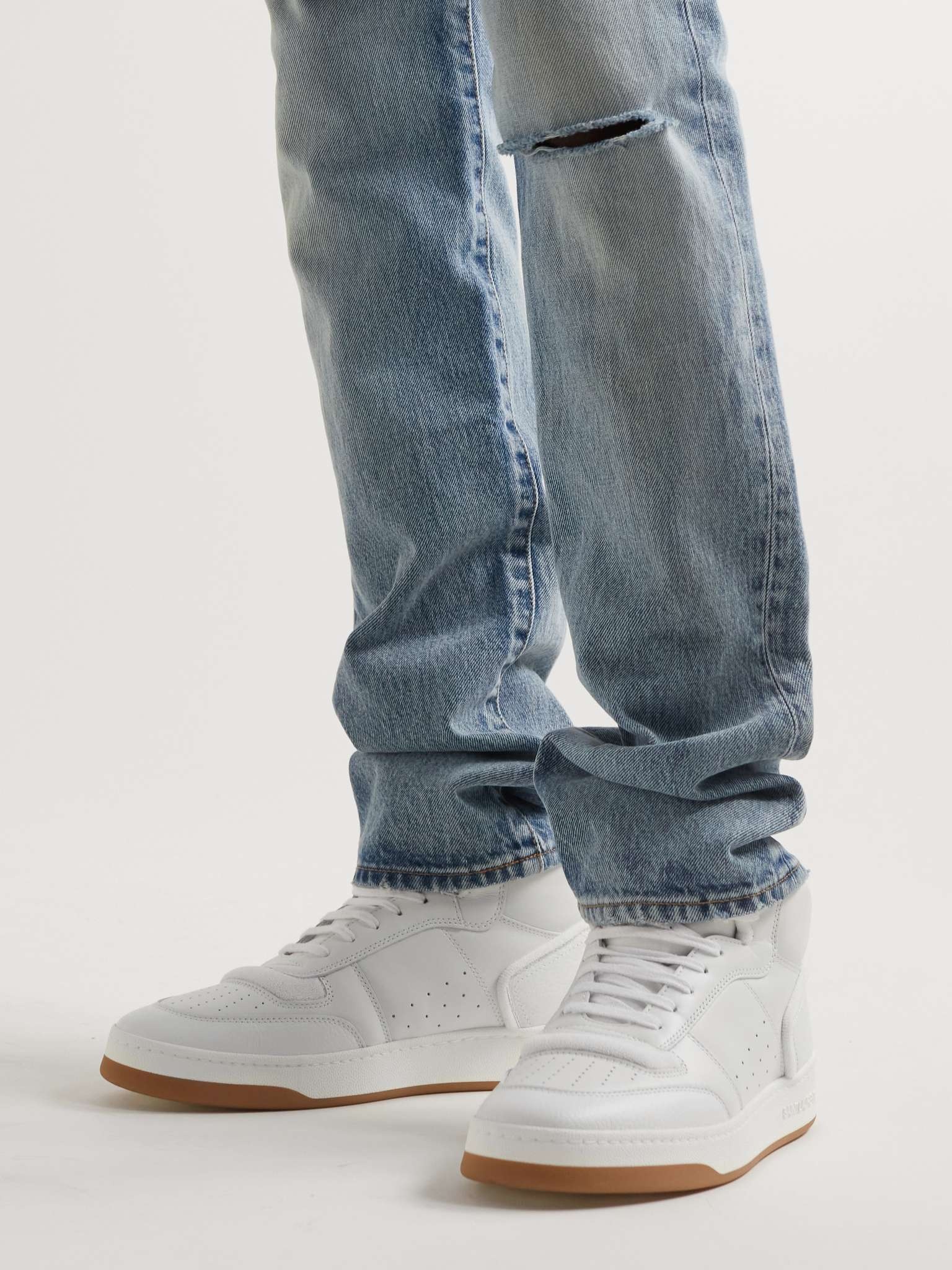 SL/80 Perforated Leather High-Top Sneakers - 3