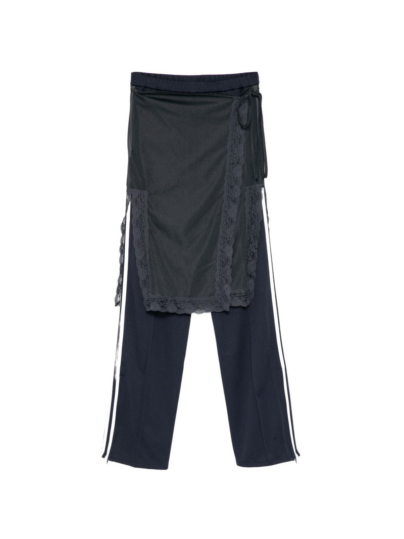 lace-embellished trousers 1